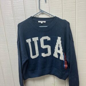 USA Sweater Winter Olympics NEW NWT Grayson/Threads Women’s Large Blue/White